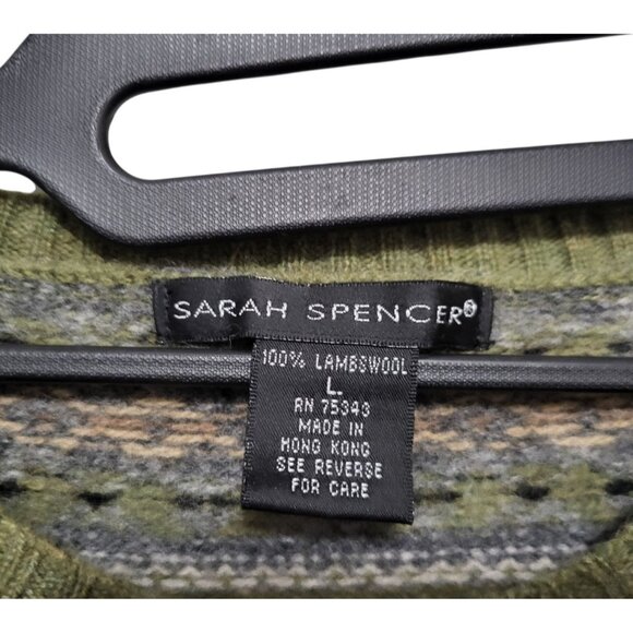 Vintage Fair Isle Lambswool Cardigan Nordic Knit Sweater - Picture 9 of 11